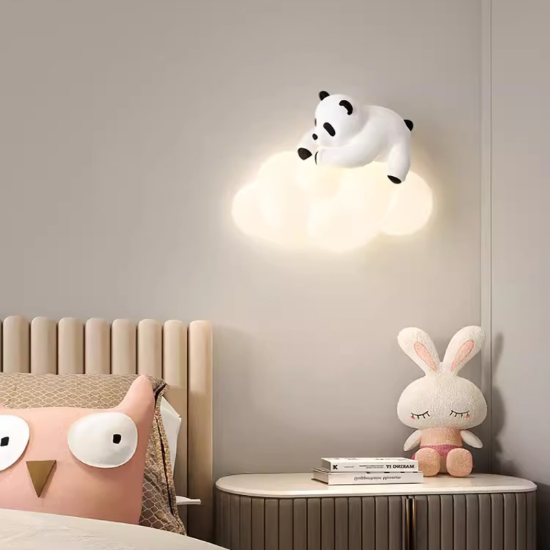 Baby Nursery Knobs - Lampu Dinding Panda Kamar Anak Lucu