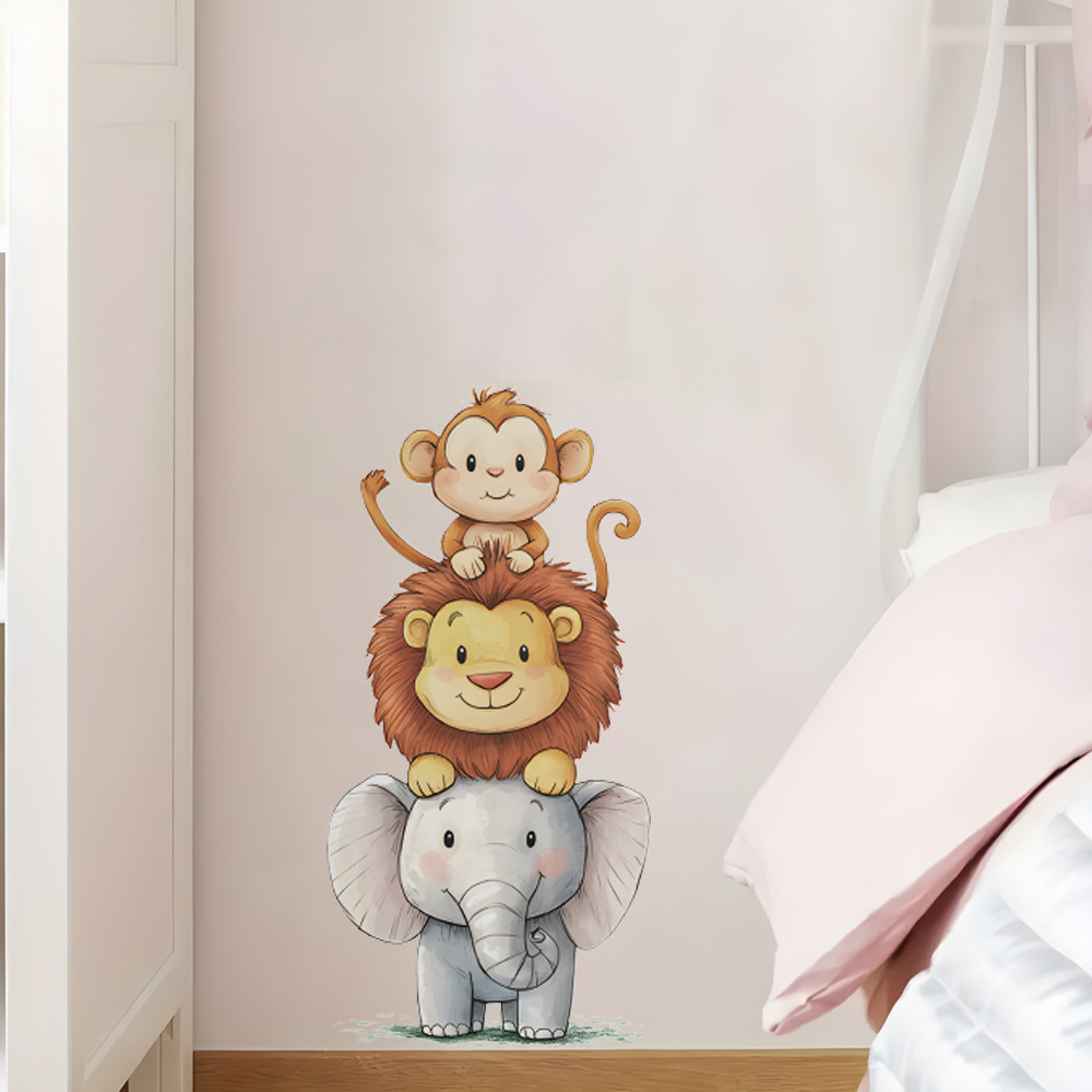 Baby Nursery Elephant - Stiker Dinding Hewan Hutan Lucu untuk