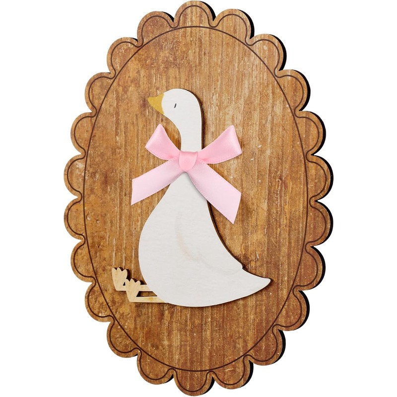 Baby Nursery Vintage - Seni Dinding Angsa Kayu Vintage yang