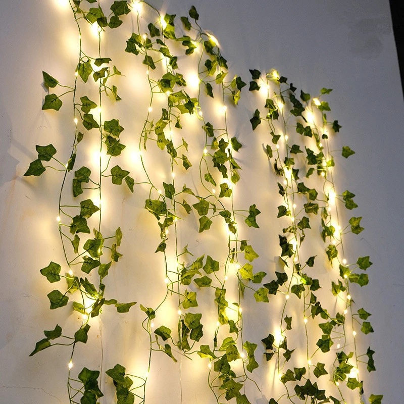 Baby Nursery Lamp - Lampu Tali Daun Hijau 2M Lampu
