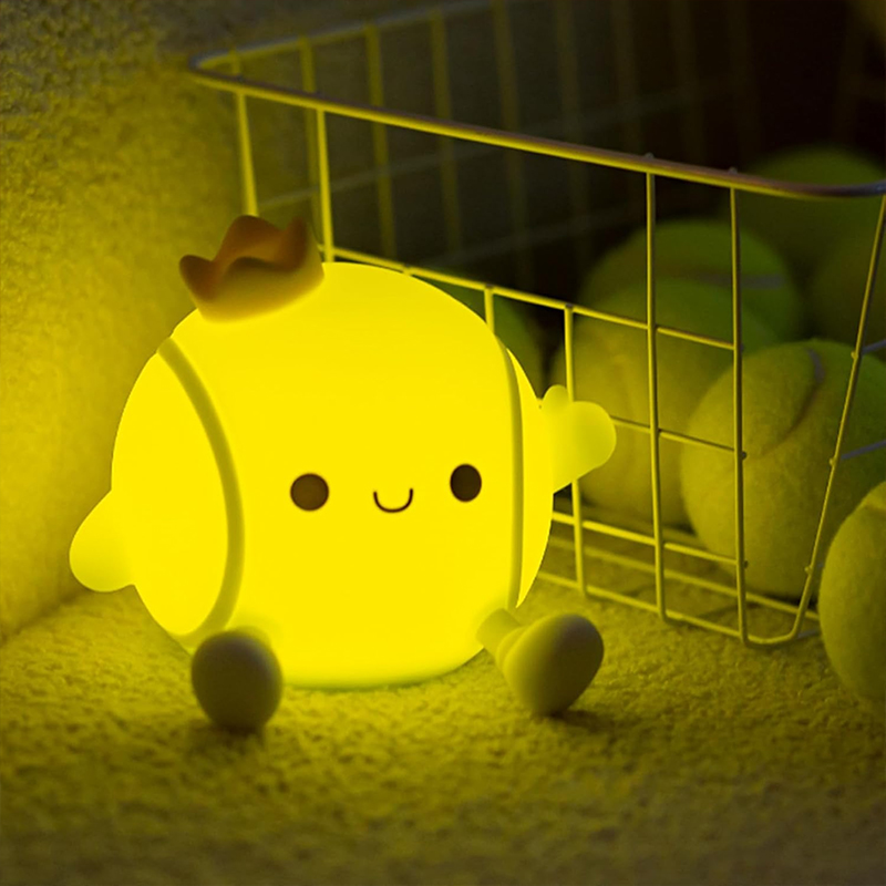 Baby Nursery Lamp - Lampu Tidur Silikon Bentuk Bola Tenis