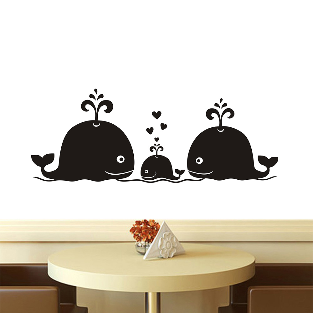 Baby Nursery Vintage - Stiker Dinding Keluarga Hati Paus Lucu