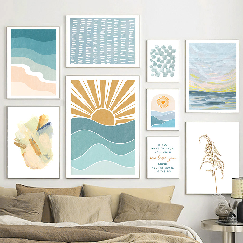 Baby Nursery Ocean - Sunrise Sunset Beach Ocean Quotes Lukisan