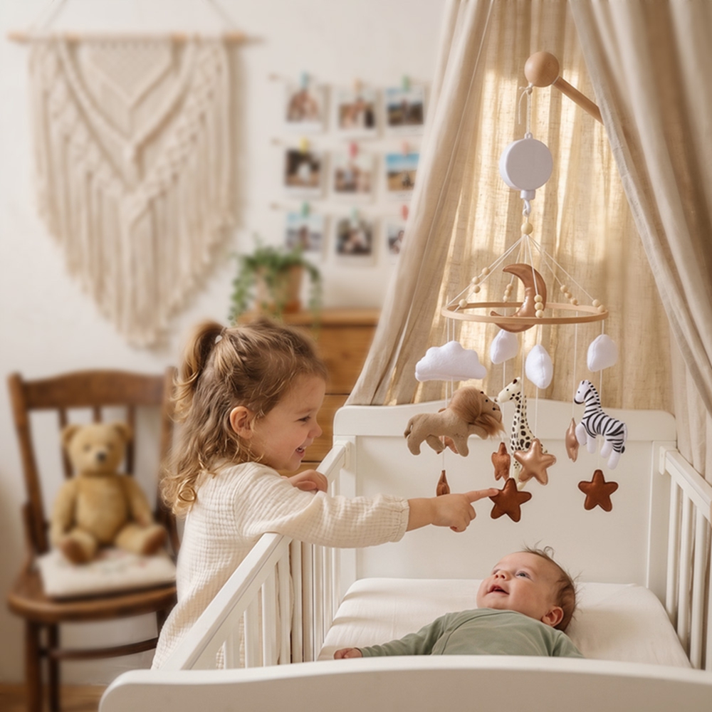 Crib Mobile Musical - Mainan Gantung Tempat Tidur Bayi dari