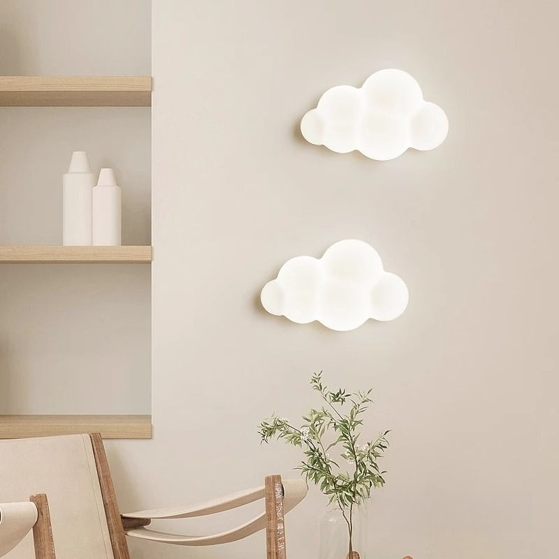 Baby Nursery Lamp - Lampu Dinding Awan Putih Lampu Bintang