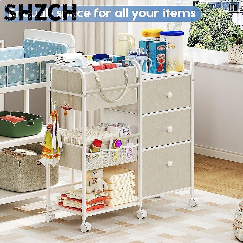 Baby Nursery Drawers - Troli Organizer Popok Bayi Kapasitas Besar