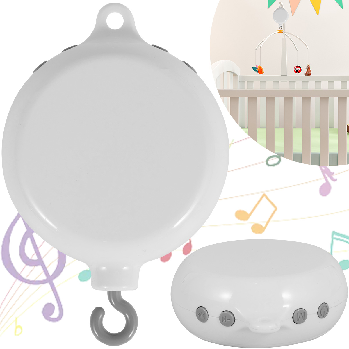 Crib Mobile Musical - Kotak musik seluler bayi, tempat tidur