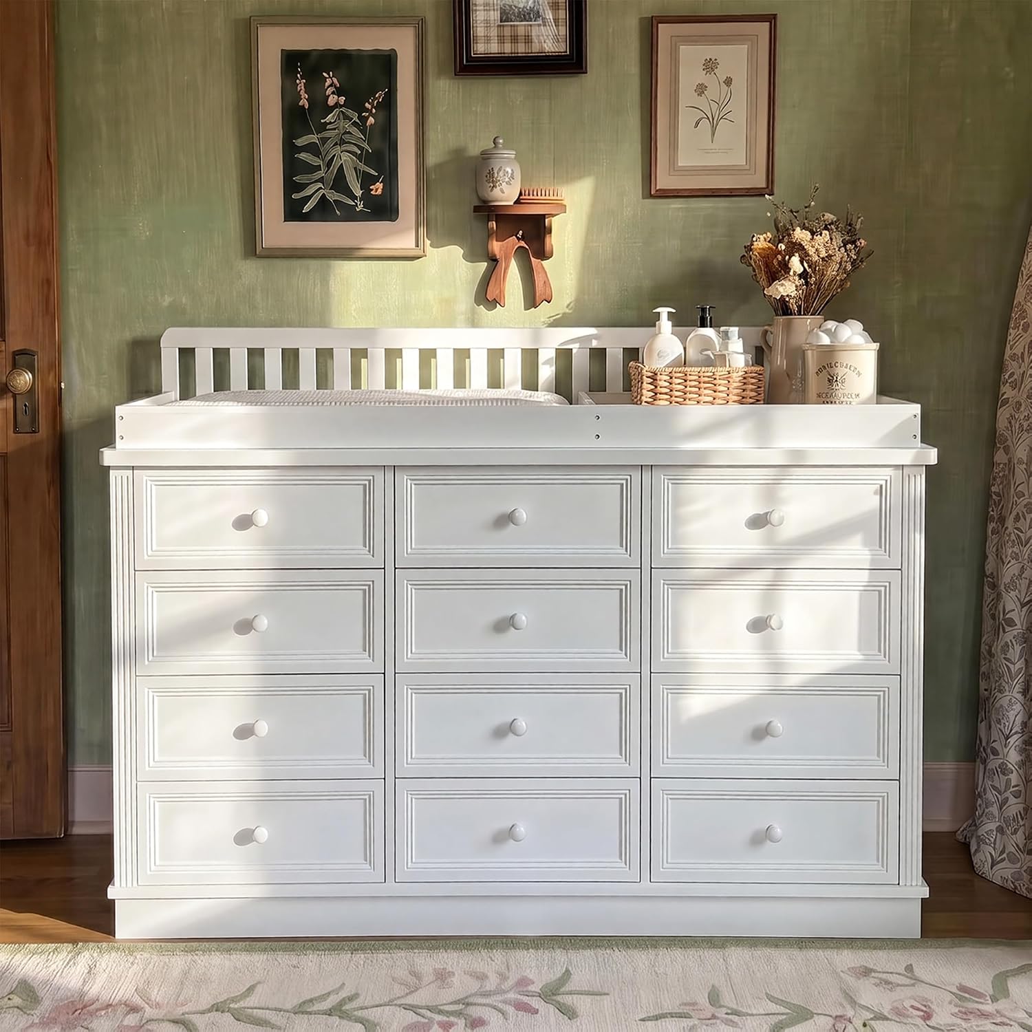 Baby Nursery Drawers - Meja Ganti Popok Bayi, 100% Kayu