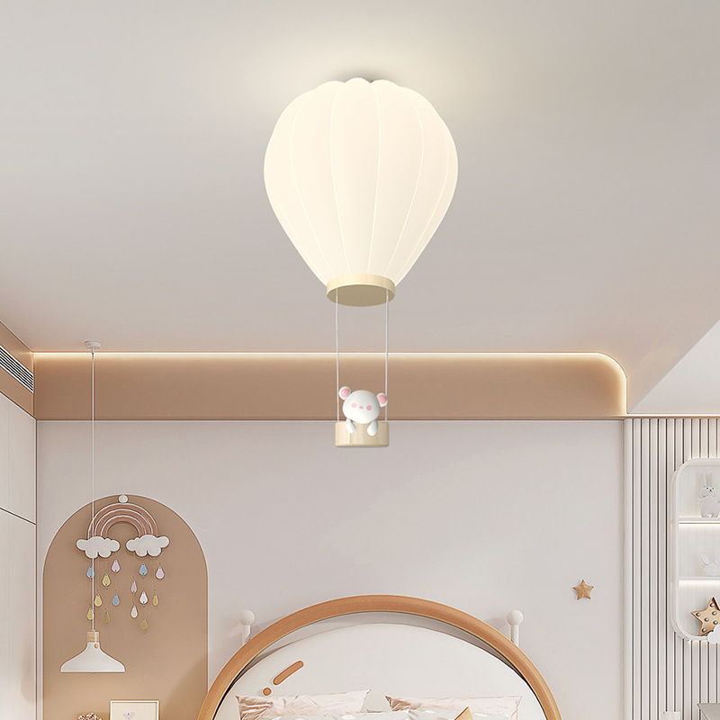 Baby Nursery Hot Air Balloon - Lampu Langit-langit Kamar Anak-anak Gaya Krem
