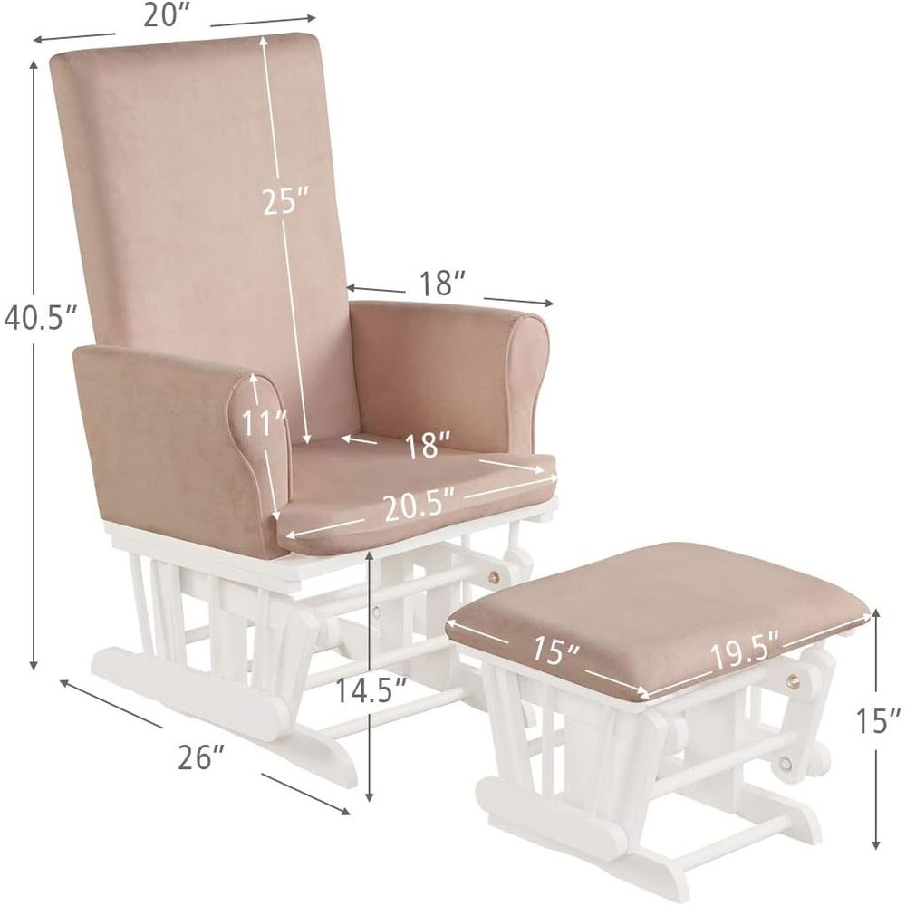 Set Kursi Goyang Bayi dan Bant - Baby Nursery Ottoman ulasan dan harga