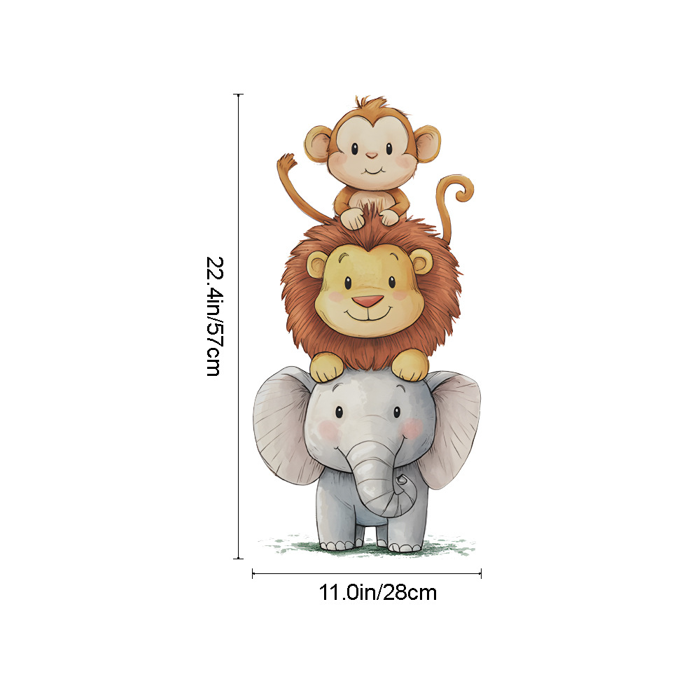 Stiker Dinding Hewan Hutan Luc - Baby Nursery Elephant ulasan dan harga