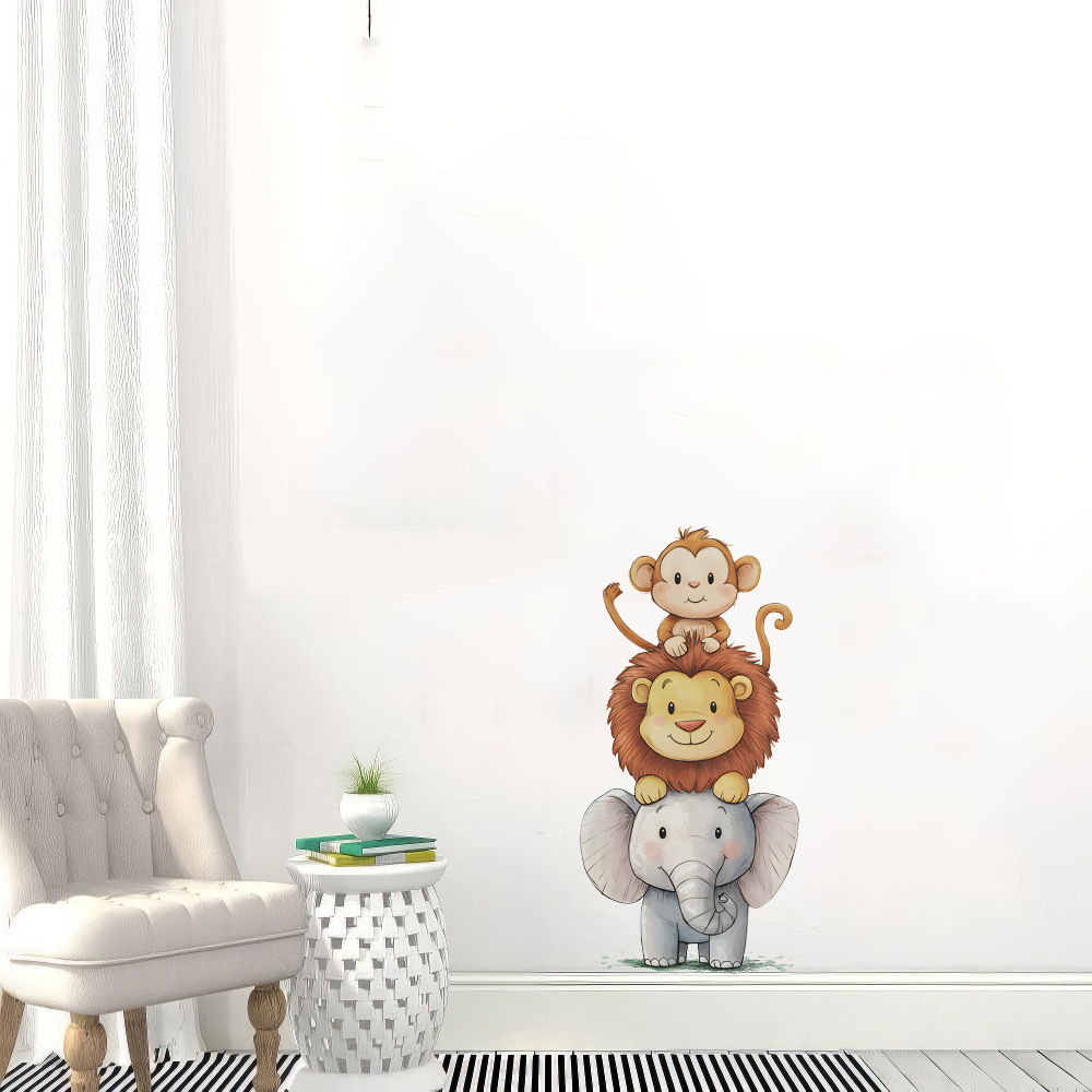 Stiker Dinding Hewan Hutan Luc - Baby Nursery Elephant ulasan dan harga