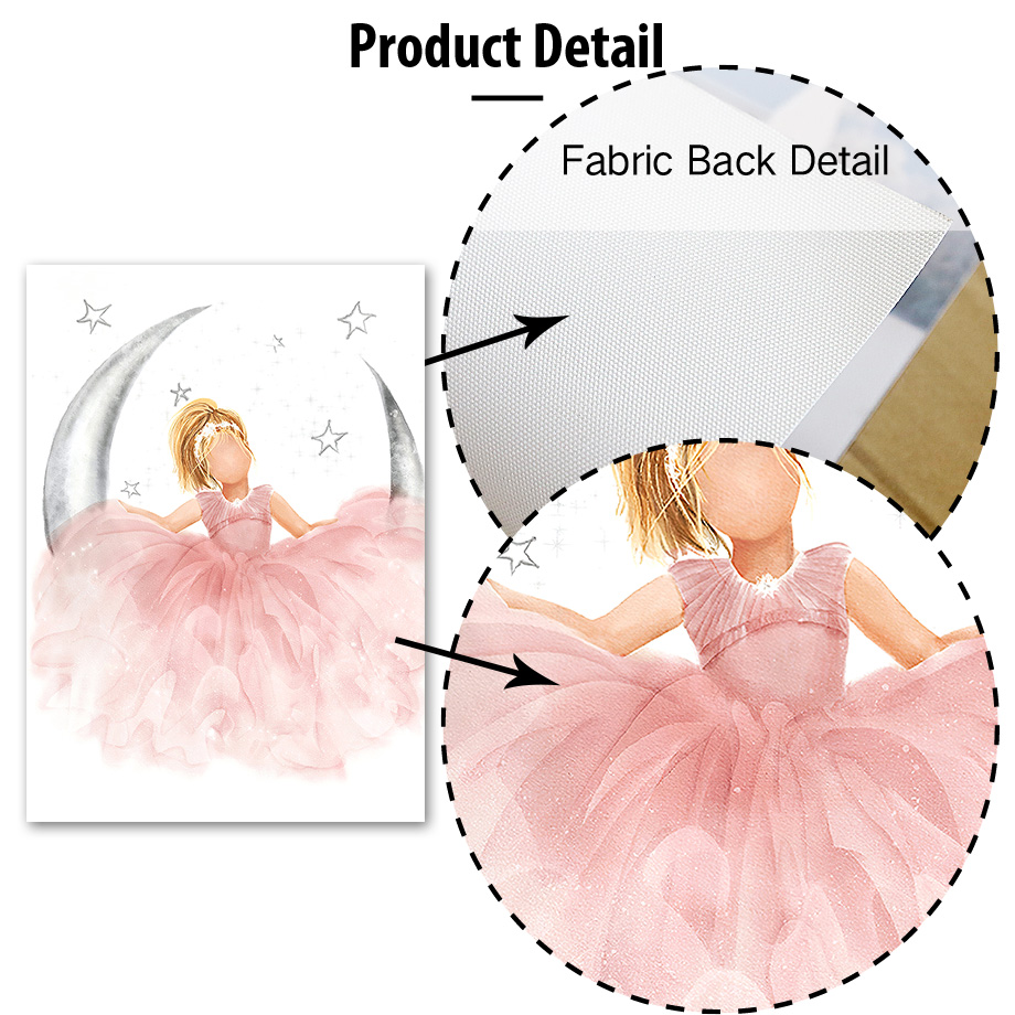 Lukisan Kanvas Pembibitan Seni - Baby Nursery Pink ulasan dan harga