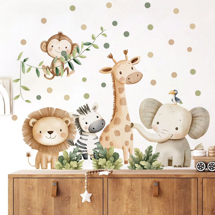 Stiker Dinding Hewan Hutan Boh - Baby Nursery Girl Room ulasan dan harga
