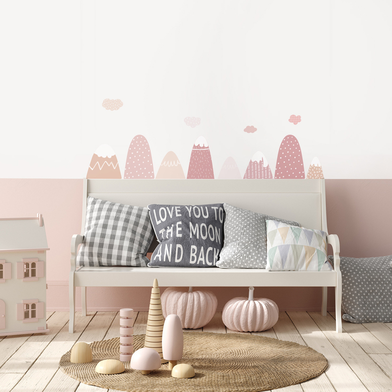 Dekorasi Rumah Nordic Stiker D - Baby Nursery Pink ulasan dan harga