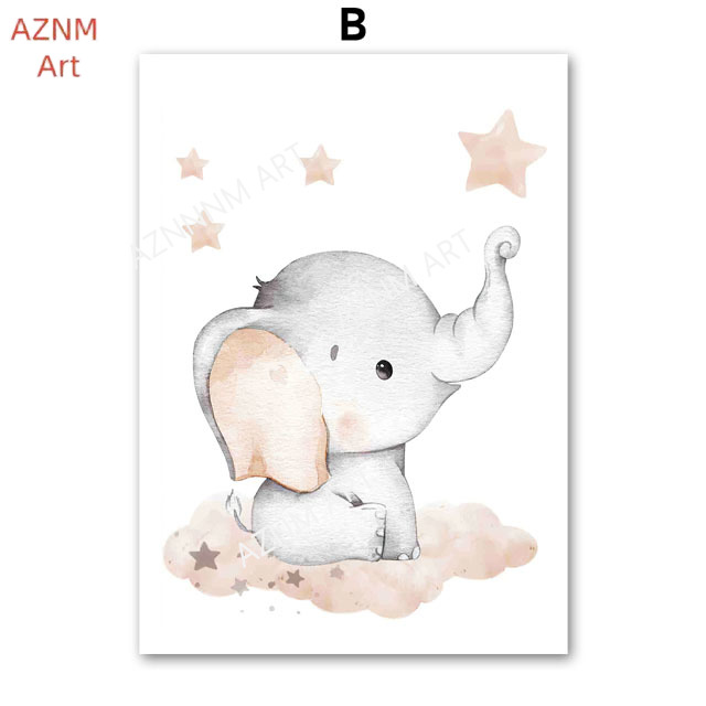 Poster Bayi Anak-anak Ayunan A - Baby Nursery Elephant ulasan dan harga