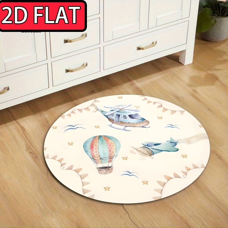 Karpet Bermain Bulat Motif Bal - Baby Nursery Hot Air Balloon ulasan dan harga