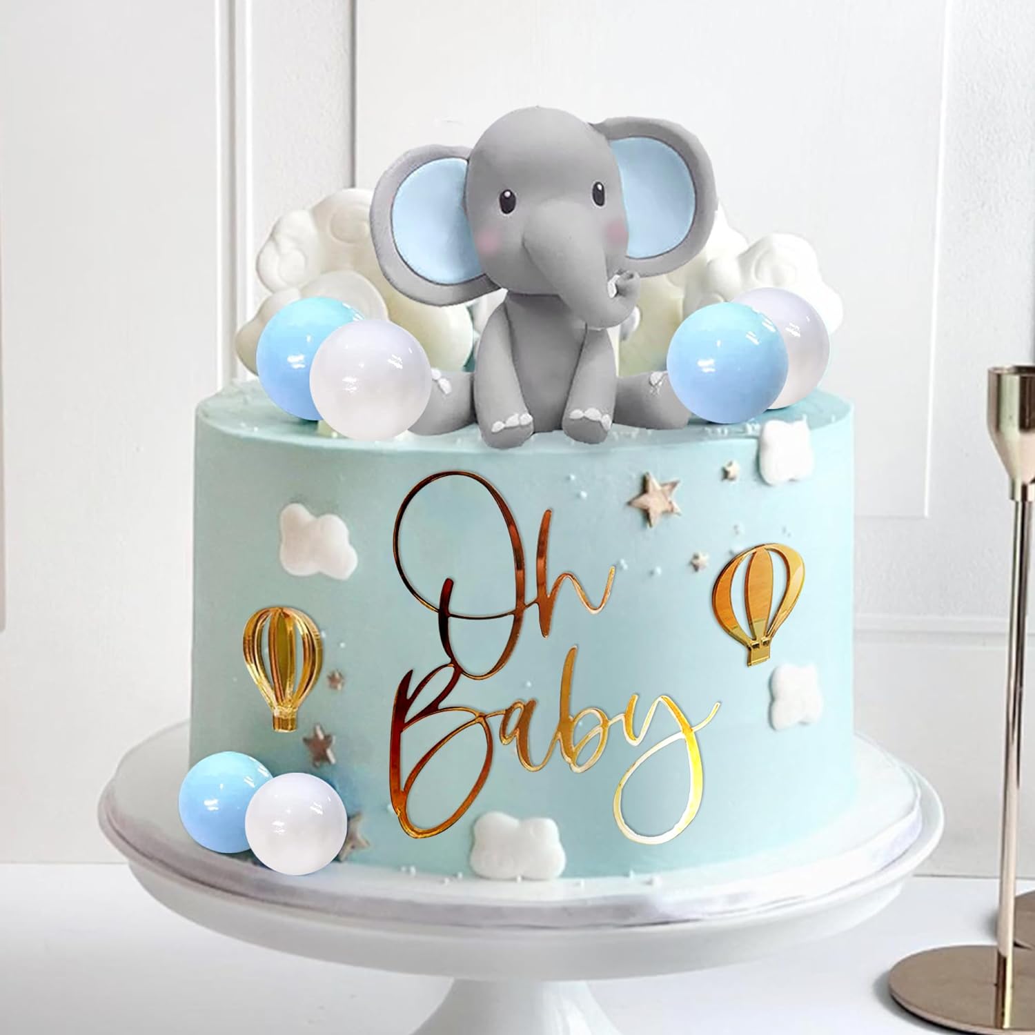 Dekorasi Kue Gajah Puncak Kue  - Baby Nursery Hot Air Balloon ulasan dan harga
