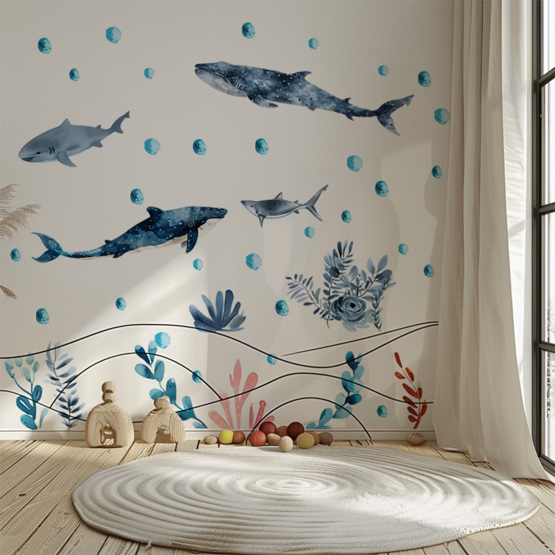 Undersea stiker dinding ikan p - Baby Nursery Ocean ulasan dan harga