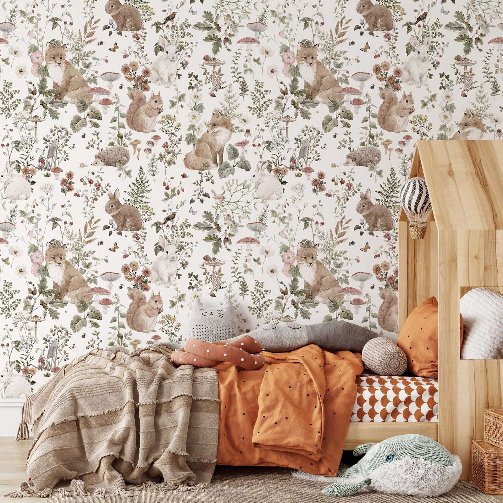 MuraL bayi hutan, Wallpaper sk - Baby Nursery Vintage ulasan dan harga