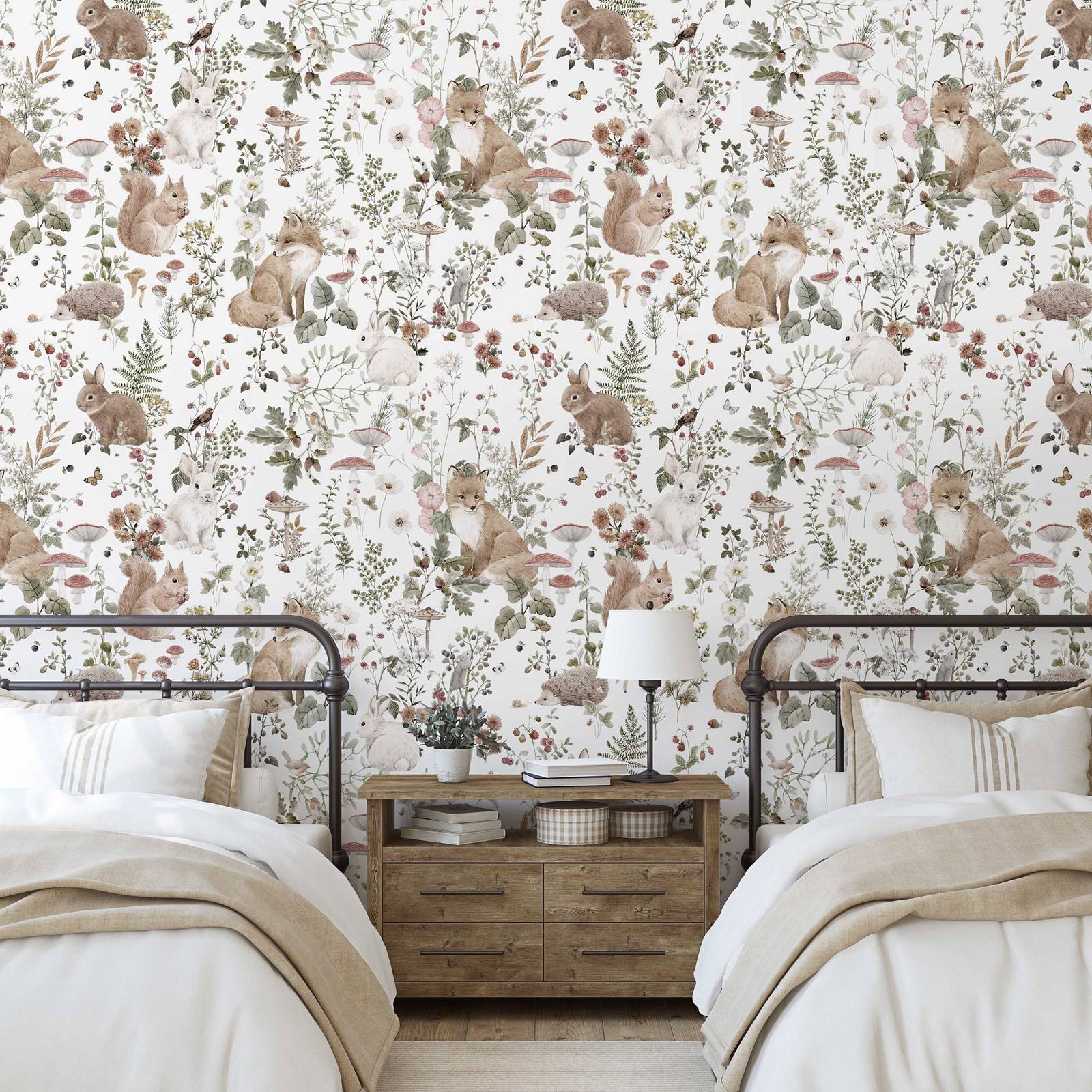 MuraL bayi hutan, Wallpaper sk - Baby Nursery Vintage ulasan dan harga