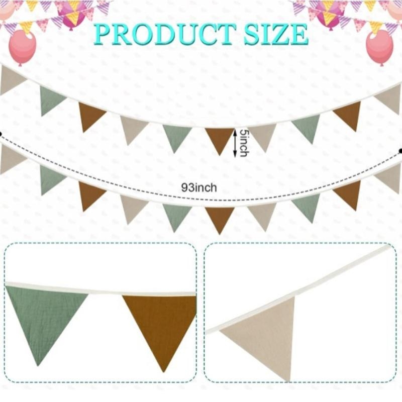 Indah Nursery Room Bunting Dek - Baby Nursery Vintage ulasan dan harga