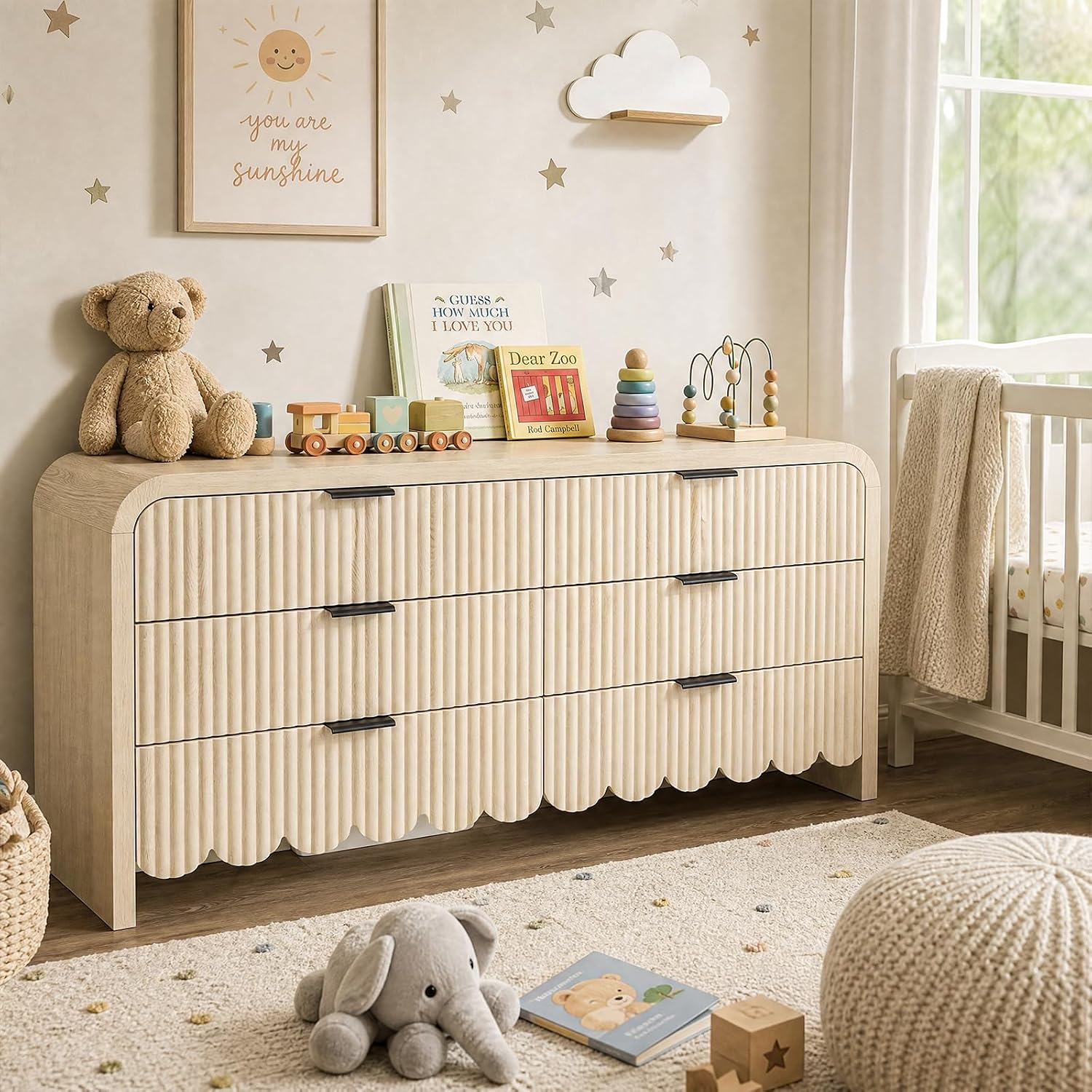 Lemari Pakaian Kayu 6 Laci, La - Baby Nursery Drawers ulasan dan harga