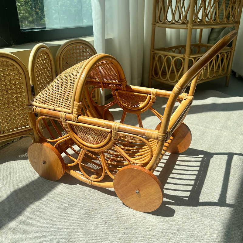 Kereta Dorong Bayi Rotan Anyam - Baby Nursery Vintage ulasan dan harga