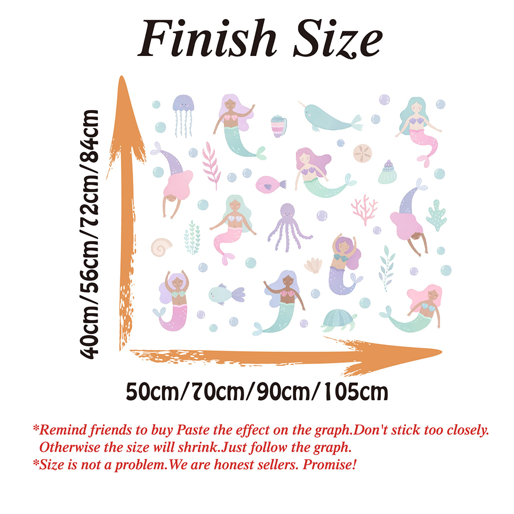 Stiker Dinding Putri Duyung Ca - Baby Nursery Ocean ulasan dan harga
