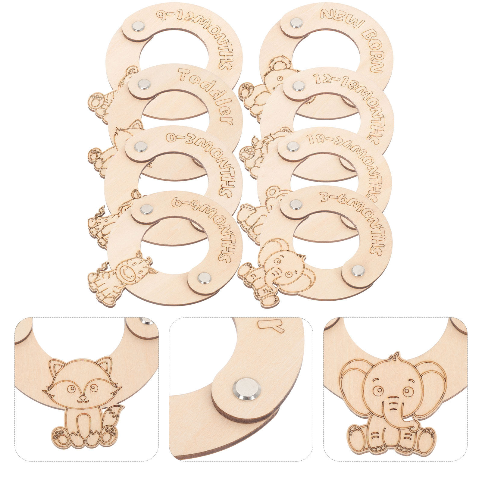 8 Buah Pembatas Ukuran Pakaian - Baby Nursery Wardrobe ulasan dan harga