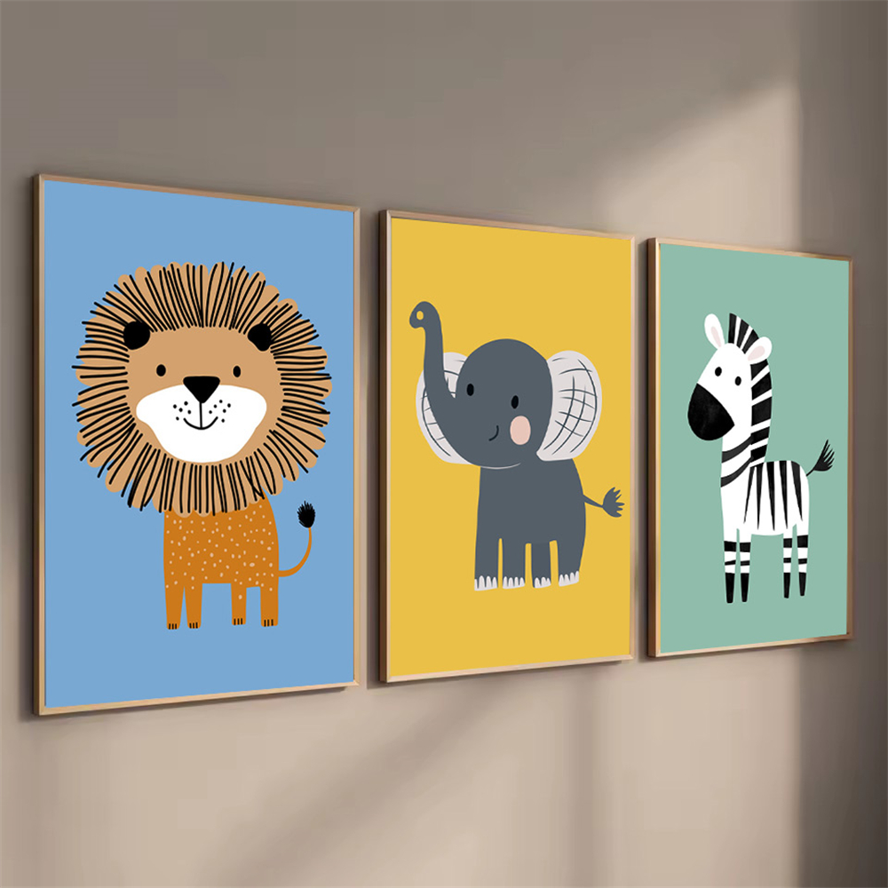 Lukisan Kanvas Seni Dinding He - Baby Nursery Elephant ulasan dan harga