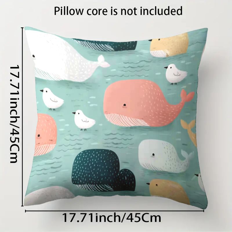 Set Sarung Bantal 4 Buah Dekor - Baby Nursery Ocean ulasan dan harga