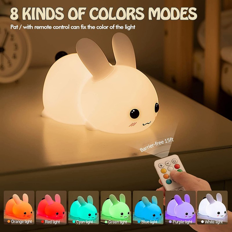 Lampu kelinci LED, mainan bayi - Baby Nursery Lamp ulasan dan harga