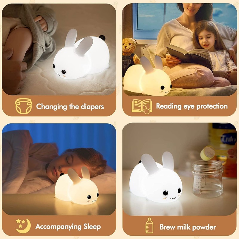 Lampu kelinci LED, mainan bayi - Baby Nursery Lamp ulasan dan harga