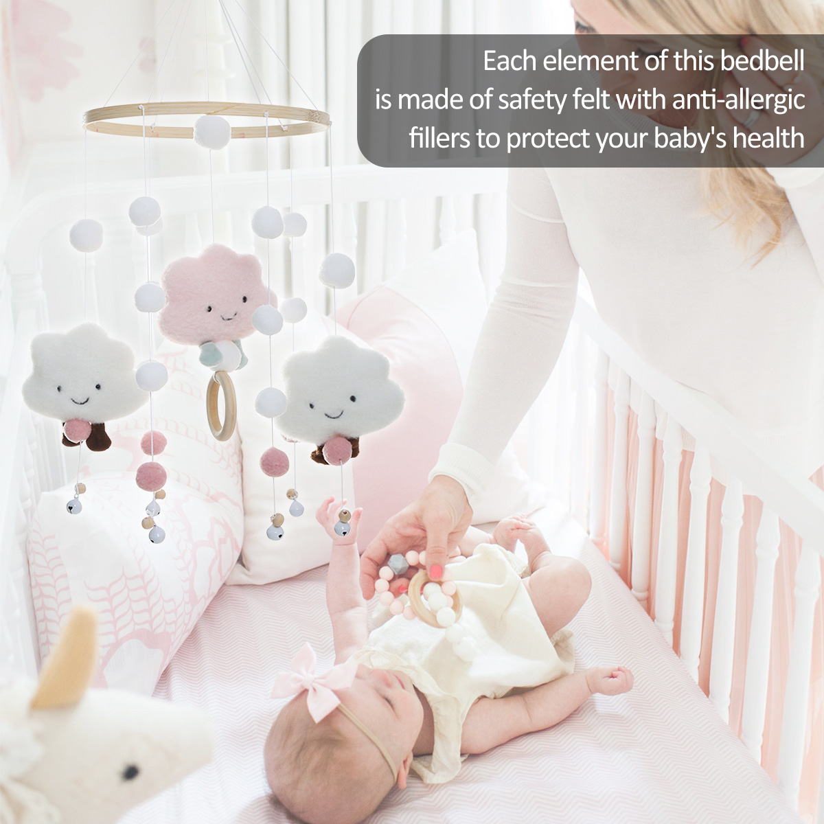 Lonceng angin seluler, mainan  - Crib Mobile Musical ulasan dan harga