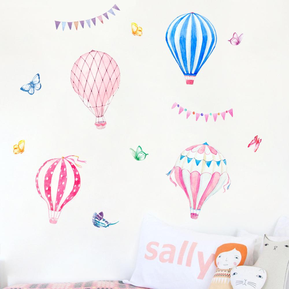 Stiker Dinding Balon Udara Pan - Baby Nursery Hot Air Balloon ulasan dan harga