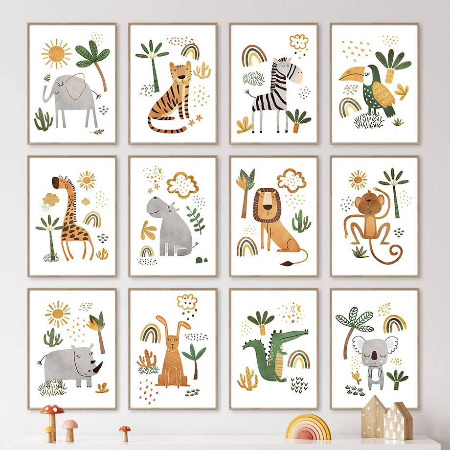 Jerapah Gajah Harimau Zebra To - Baby Nursery Elephant ulasan dan harga