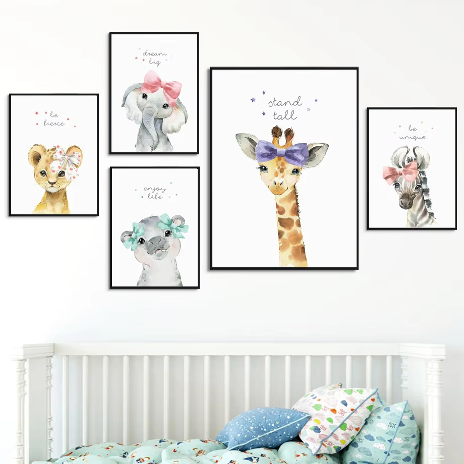 Singa Zebra Jerapah Gajah Kuda - Baby Nursery Elephant ulasan dan harga
