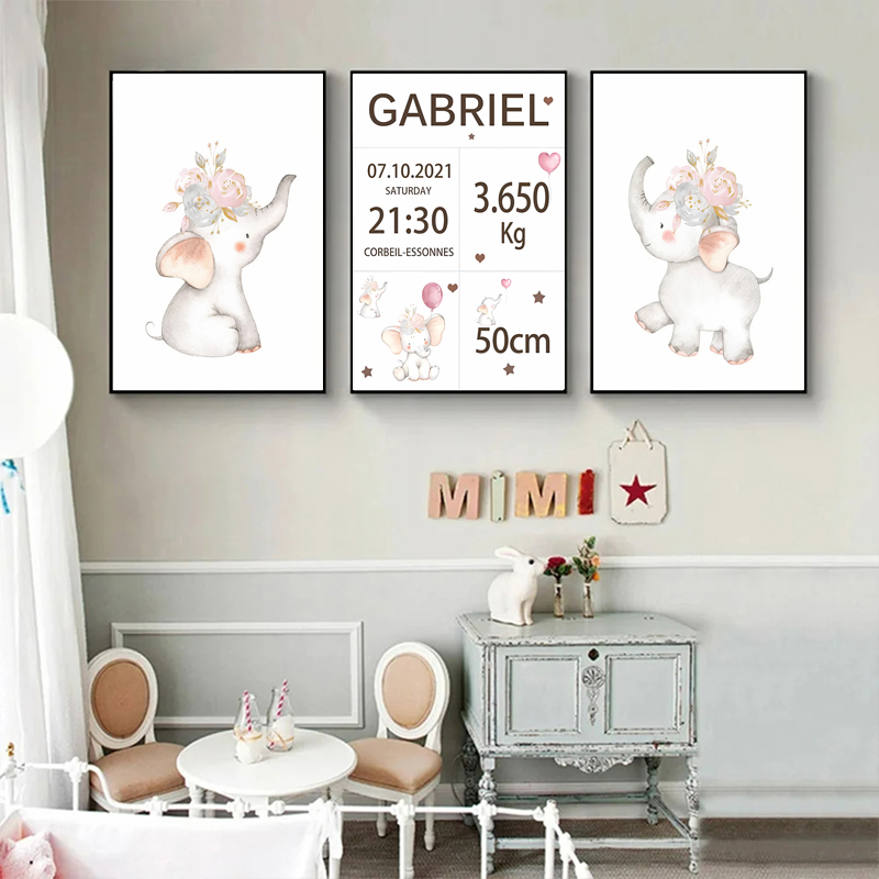 Dekorasi kamar anak Poster sen - Baby Nursery Pink ulasan dan harga