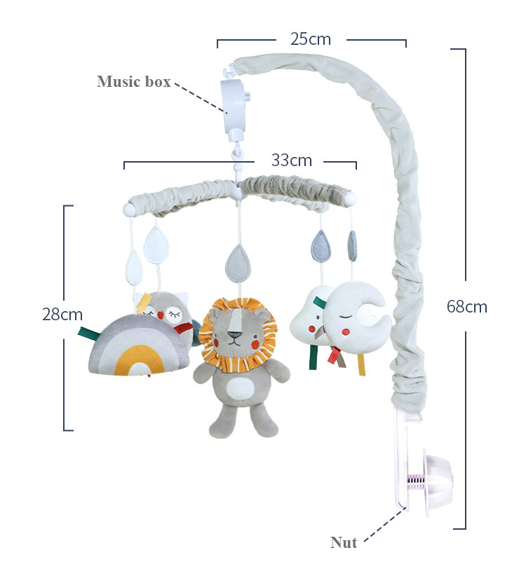 Tempat tidur bayi, kerincingan - Crib Mobile Musical ulasan dan harga