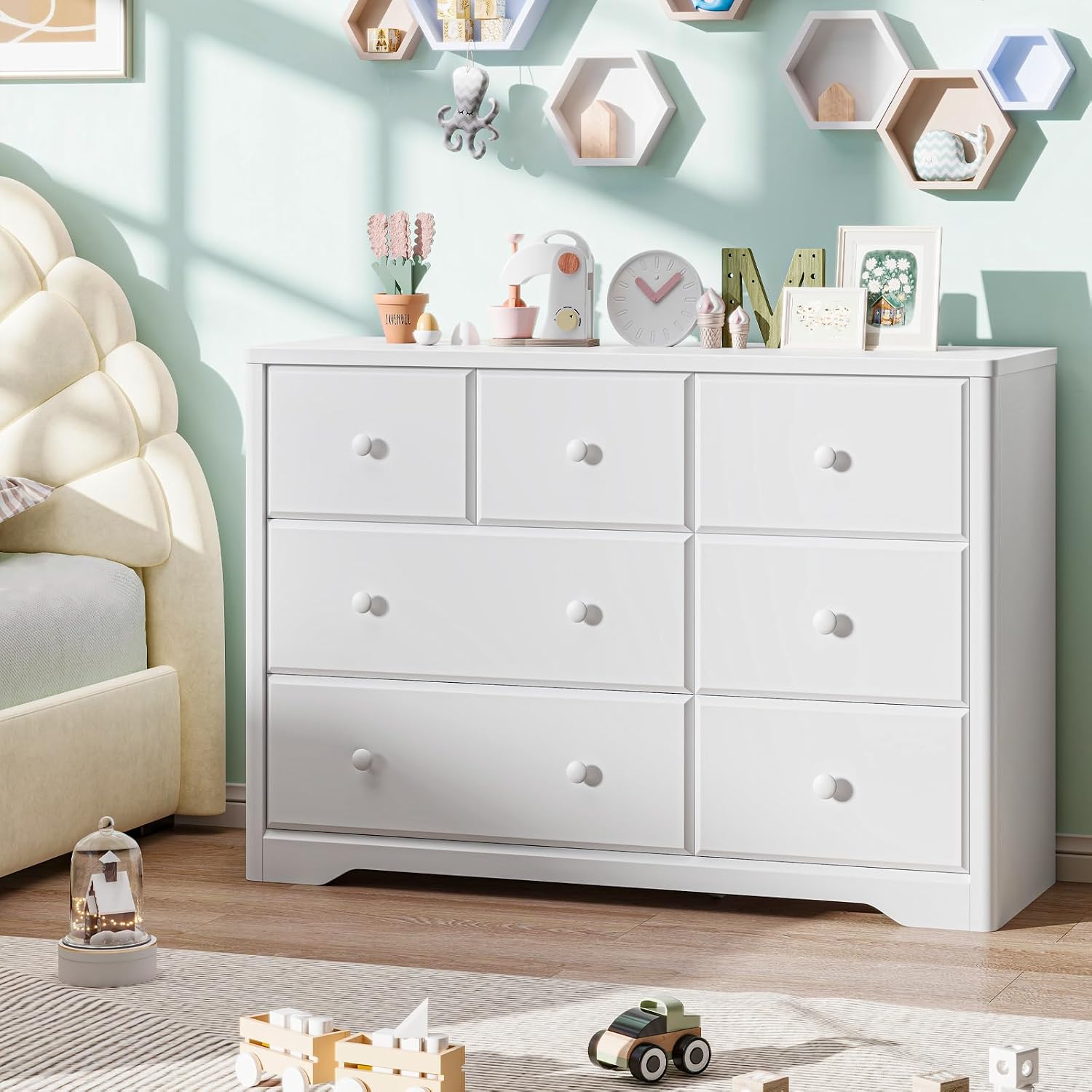 Lemari Pakaian 7 Laci, Lemari  - Baby Nursery Drawers ulasan dan harga