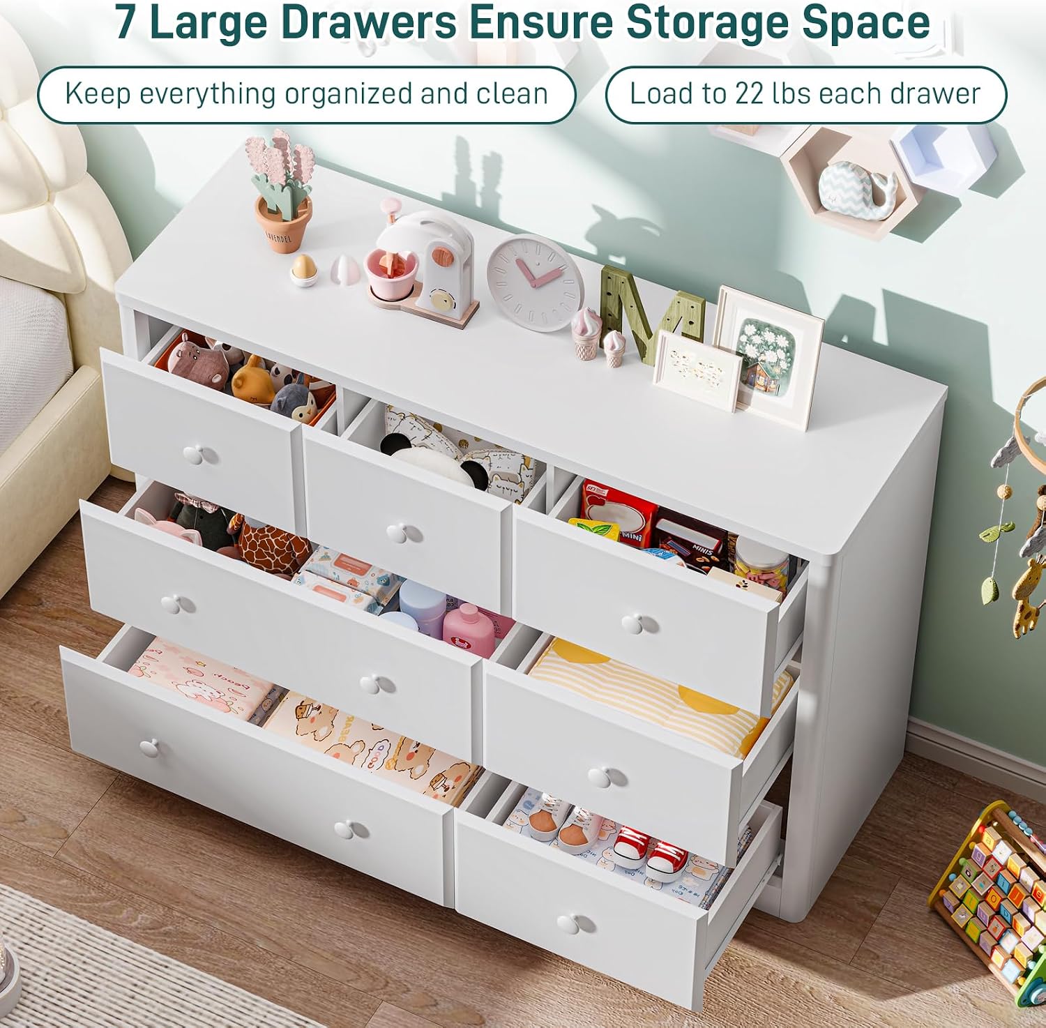 Lemari Pakaian 7 Laci, Lemari  - Baby Nursery Drawers ulasan dan harga