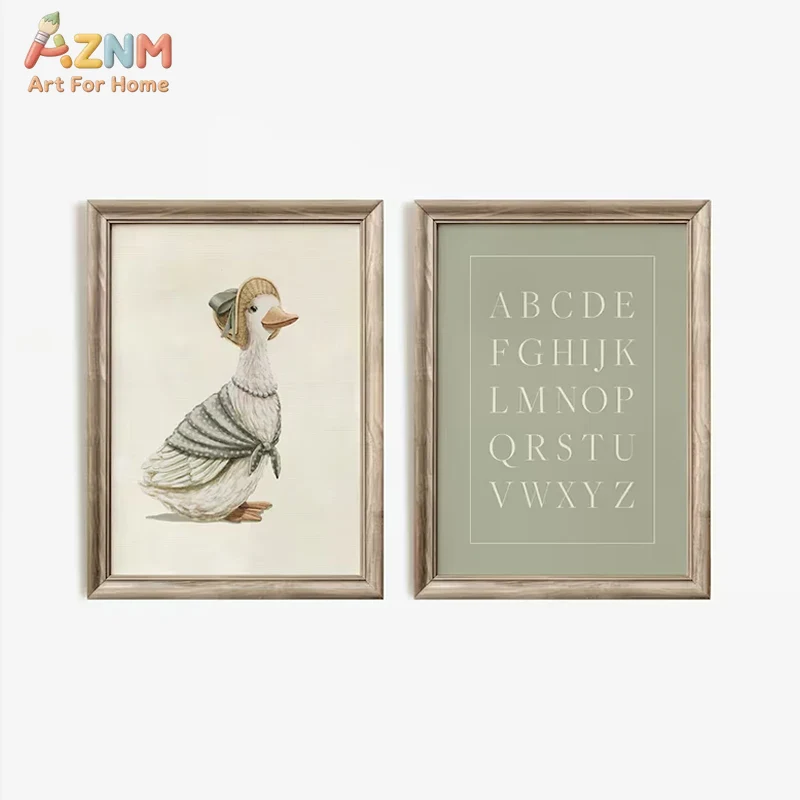 AZNM Cetakan Kanvas Seni Dindi - Baby Nursery Vintage ulasan dan harga