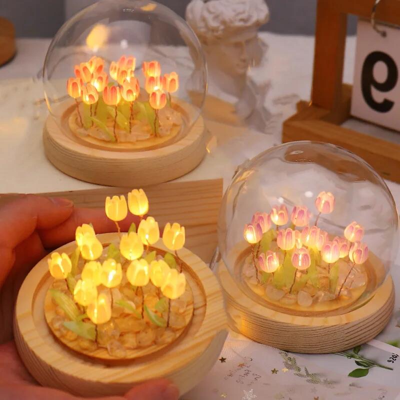 Lampu malam bunga Tulip buatan - Baby Nursery Lamp ulasan dan harga