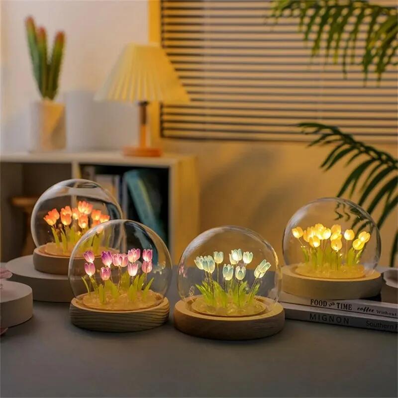 Lampu malam bunga Tulip buatan - Baby Nursery Lamp ulasan dan harga