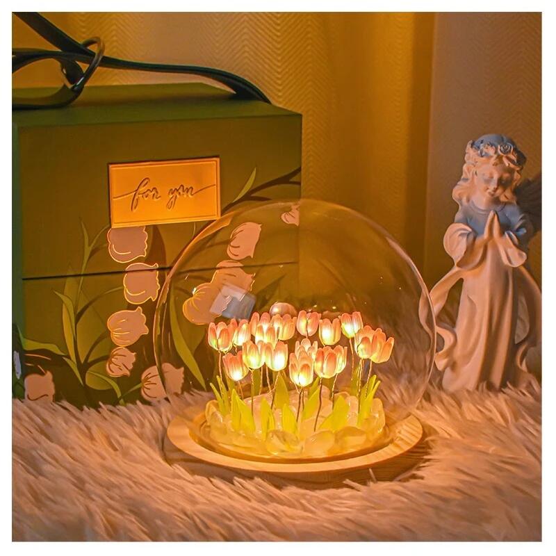 Lampu malam bunga Tulip buatan - Baby Nursery Lamp ulasan dan harga